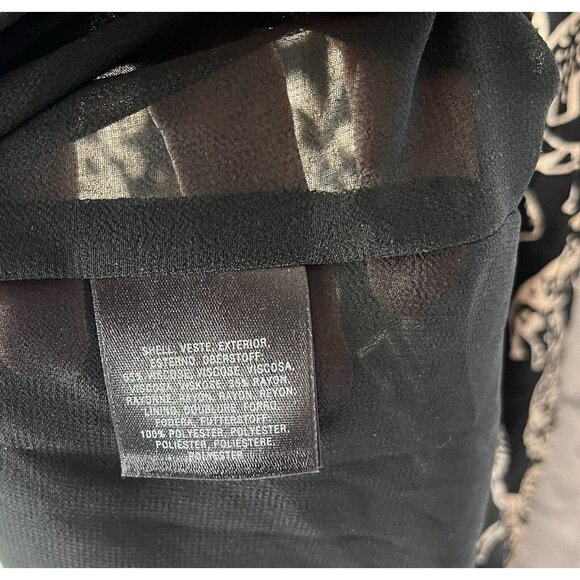 MAEVE ANTHROPOLOGIE Women's Black Noronha Faux Wrap Elephant Dress Small - Picture 3 of 5